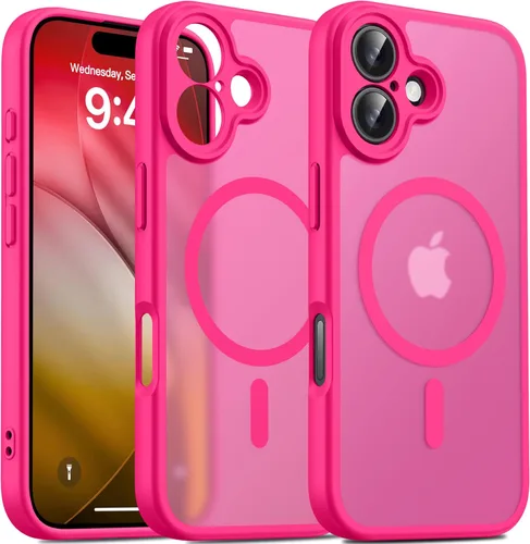 Vista 14 de Oterkin Funda magnética para Samsung Galaxy A17 mate, funda de teléfono A17 compatible con MagSafe esmerilada, translúcida, a prueba de golpes Negro