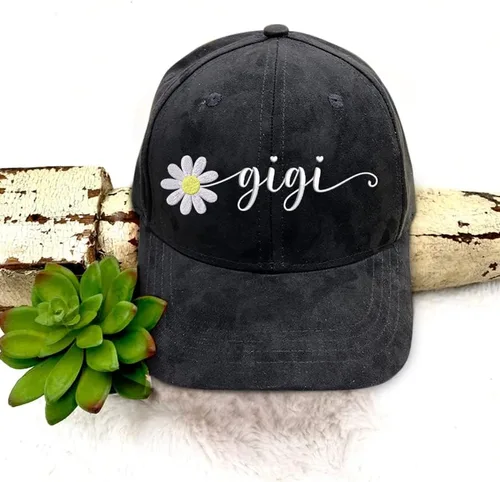 Vista 3 de Sombrero de mamá y abuela, con nombre personalizado, gorra de béisbol envejecida, sombrero bordado personalizado, sombrero bordado para mujer