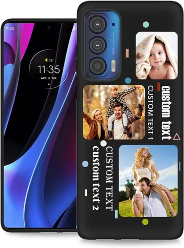 Vista 44 de Funda personalizada para Motorola Edge 2021 con nombre de texto y foto, diseño personalizado Edge2021 para teléfono móvil/smartphone/teléfono móvil