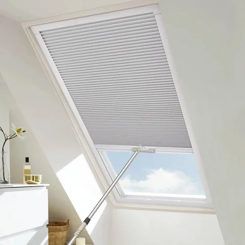 Vista 14 de Persianas y persianas opacas para ventana, persianas celulares inalámbricas con aislamiento térmico, persianas de panal para ventanas inclinadas