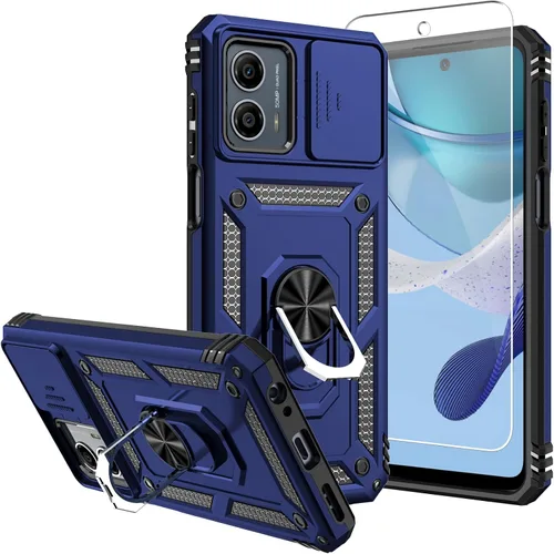 Vista 24 de Funda para Moto G 5G 2023, [No para la versión 2022] con protectores de pantalla y cubierta de cámara, [Grado militar] cubierta probada contra