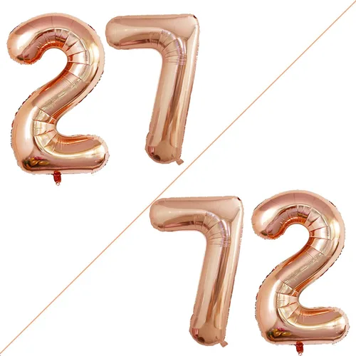 Vista 195 de Goer, conjunto de globos de papel aluminio para decoraciones de cumpleaños, globos de las letras de feliz cumpleaños y de números Oro