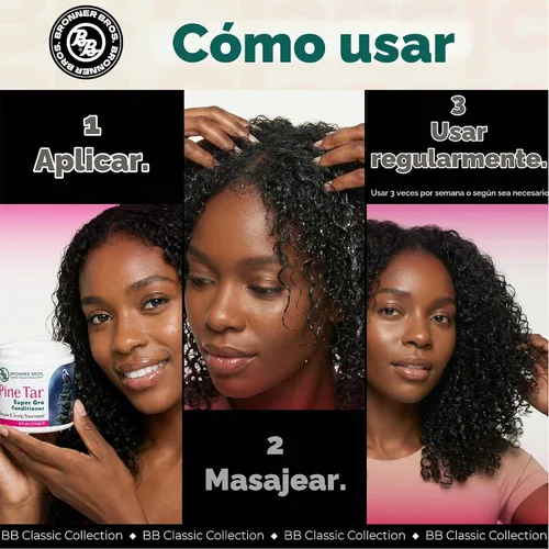 Vista 6 de Pine Tar Super Gro - Bono para cabello y cuero cabelludo, 6 onzas, 6.0 onzas