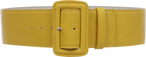 Vista 9 de Cinturón de cuero rectangular de punto de moda de cintura alta de 3 pulgadas de ancho para Negro