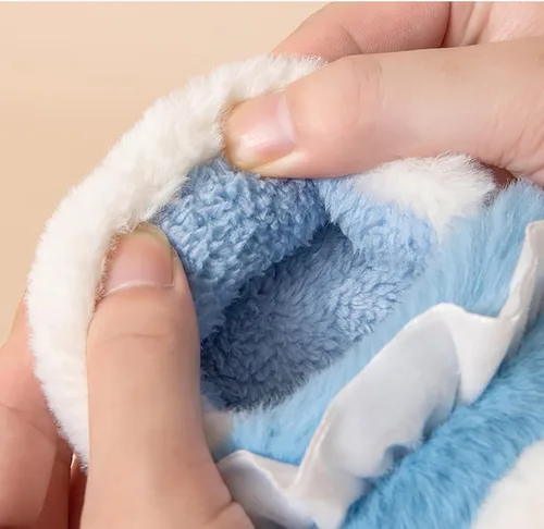 Vista 4 de Pantuflas de felpa de dibujos animados para mujer, para invierno, para interiores y exteriores, universales, antideslizantes, cálidas, para niñas