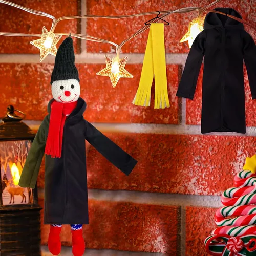 Vista 5 de Libima 6 Pcs Christmas Doll Clothes Accessories Halloween Wizard Clothes Wizard Robe and Broom Doll Costume