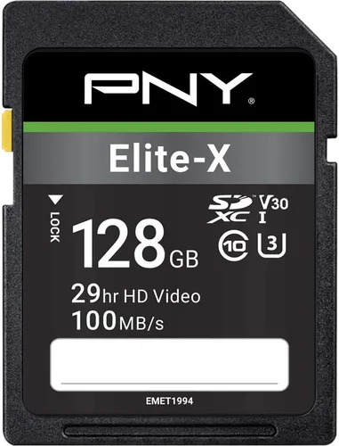 Vista 11 de PNY Tarjeta de memoria flash Elite-X C10 U3 V30 SDXC de 128 GB, 2