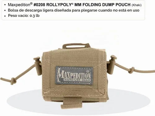 Vista 2 de Maxpedition Rollypoly MM bolsa para desechos plegable., Verde, talla única