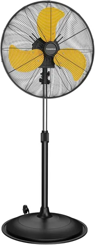 Vista 14 de Ventilador de pedestal oscilante de 18 pulgadas con control remoto, ventilador de pie de alta velocidad de 5000 CFM, motor de CC, 9 velocidades