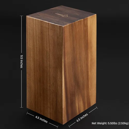 Vista 5 de SENKEN - Bloque magnético giratorio para cuchillos sin cuchillos, madera dura de acacia natural, rotación de 360 grados, imanes de neodimio ultra