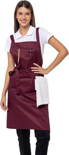 Vista 7 de Aquasafe - Delantal impermeable con espalda cruzada, unisex, talla única