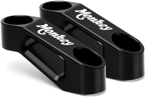 Vista 6 de Kit de adaptadores extensores elevadores de espejo retrovisor compatible con Honda Monkey 125M 125MA 125 2019-2023 2024 2025 Accesorios para Negro