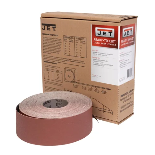 Vista 3 de JET Papel de lija listo para cortar, grano 100, 3" de ancho (60-9100)