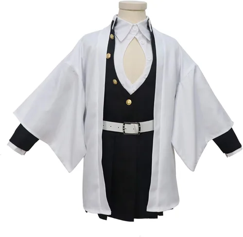 Vista 2 de Demon Slayer - Conjunto de cosplay de anime para cosplay disfraz de kimono para adultos niños y pelucas una variedad de estilos para elegir