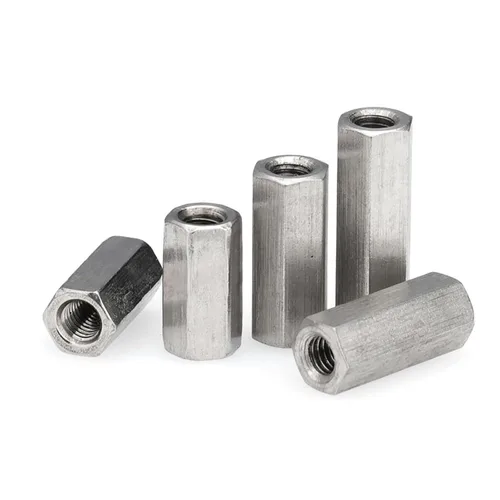 Vista 3 de 1 pieza de rosca izquierda 304 de acero inoxidable Hex Rod acoplamiento tuercas separador largo tuerca hexagonal M6 M8 M10 M12 M14 M16