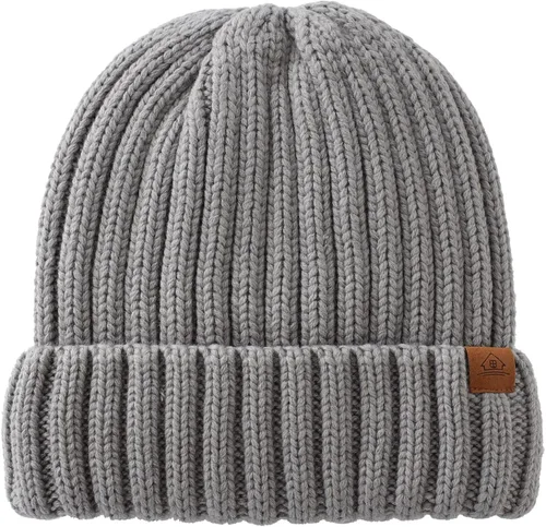 Vista 2 de Home Prefer Gorro de invierno para hombre, gorro de punto para mujer, con forro