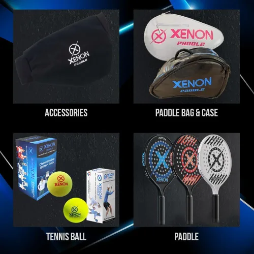 Vista 7 de Vector Pro Spin Max Version 2 - Pala de tenis de plataforma por Xenon Paddle, cabeza de gran tamaño, punto de equilibrio uniforme, núcleo de espuma