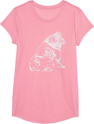Vista 98 de Gracioso Bulldog Inglés playera perro Hund playera regalo, Azul (Heather blue)