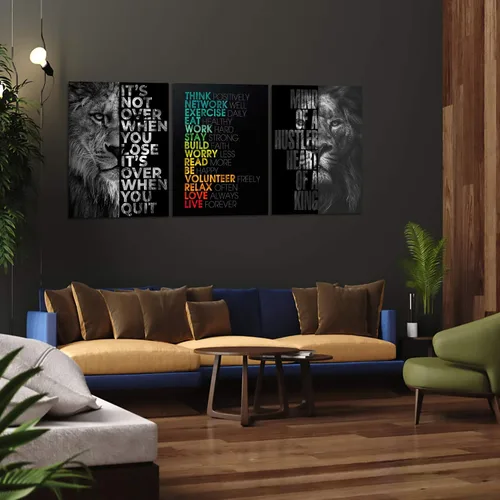 Vista 6 de Arte de pared motivacional para oficina, lienzo inspirador, arte de pared, póster de ajetreo, impresión de cita de empresario, pintura de pared, 3