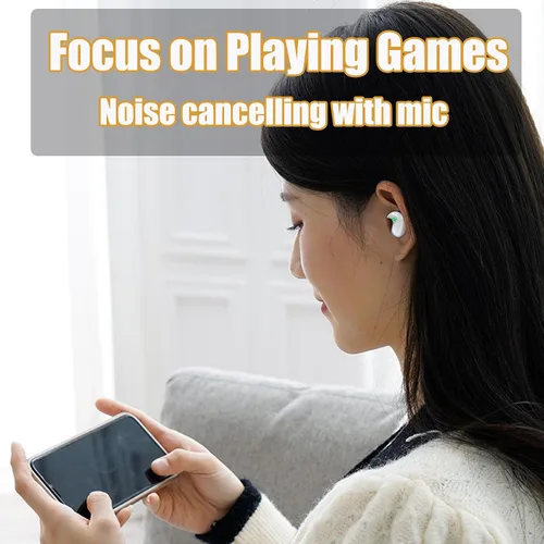 Vista 4 de Auriculares para dormir, inalámbricos Bluetooth, auriculares invisibles, cómodos con cancelación de ruido, para dormir de lado, para insomnio Rosado