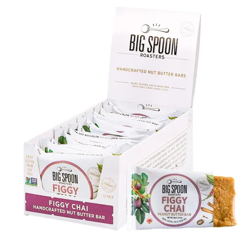 Vista 6 de Big Spoon Roasters Barras de mantequilla de nueces de pepita de albaricoque, barras bajas en carbohidratos, altas en proteínas con proteína