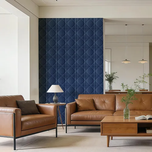 Vista 6 de Paneles de pared 3D de terciopelo para decoración de pared interior despegar y pegar, paneles de pared 3D con textura geométrica insonorizada