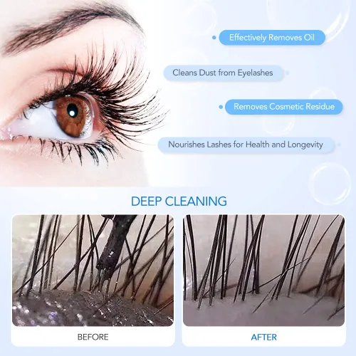 Vista 5 de Limpiador de extensiones de pestañas, champú para extensiones de pestañas, champú para extensiones de pestañas, limpiador de párpados para removedor