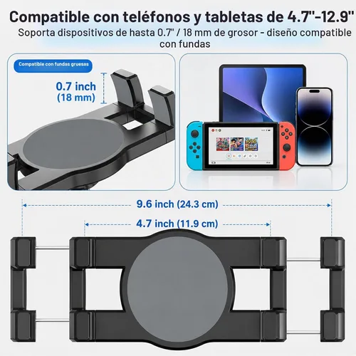 Vista 3 de Keuvirya Soporte de tableta resistente para camión y vehículo, soporte