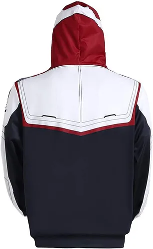 Vista 2 de Edinoy Unisex Adult 3D Printed Hoodie Jacket Outwear Zipper Pullover Cosplay Costume Uniform Sweatshirt
