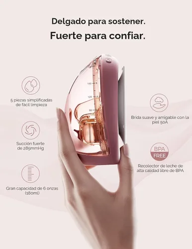 Vista 7 de Momcozy Extractor de leche portátil BP334 Air 1, 2 unidades rojo