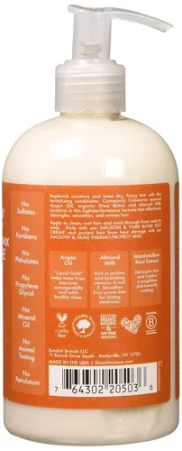 Vista 2 de Shea Moisture Aceite de argán y leche de almendras suave y acondicionador para unisex, 13 onzas