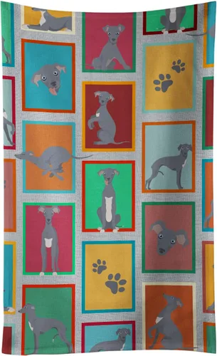 Vista 47 de Caroline's Treasures MLM1160KTWL - Lots of Red Siberian Husky - Toalla de cocina para invitados, toalla de baño decorativa para cara, té, paño