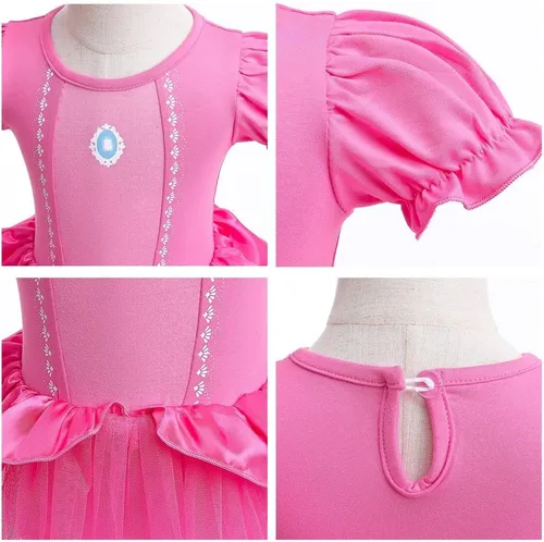 Vista 136 de Disfraz de princesa de Belle Sofía Blancanieves para niñas pequeñas, disfraz de princesa, Navidad, Halloween, mameluco con diadema