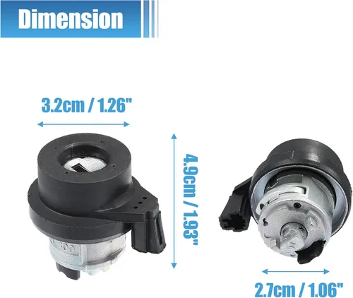 Vista 7 de X AUTOHAUX Interruptor de encendido Cilindro de bloqueo de dirección W/llave 1T0-905-855-A Interruptor de arranque de encendido para VW Jetta Golf