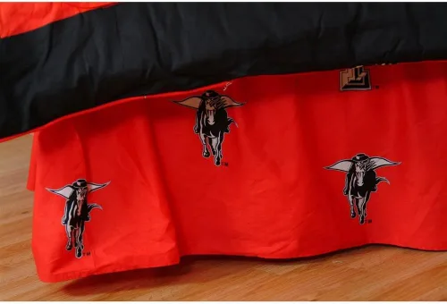 Vista 29 de College Covers Everything Comfy Nebraska Cornhuskers - Falda de cama con volantes, tamaño individual