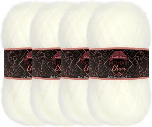 Vista 95 de JubileeYarn Mohair Elixir Yarn - 50g/Skein Baby Wool Blend - Cosmopolitan - 1 Skein