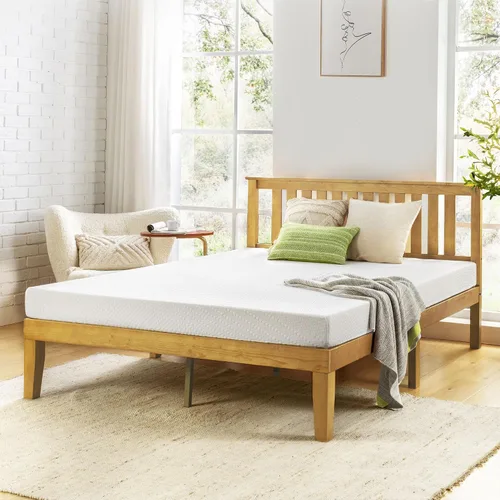 Vista 3 de Best Price Colchón de Espuma Viscoelástica de Té Verde para Niños y Adultos, Firmeza Media, Tamaño Completo de 5 Pulgadas, Bed-in-A-Box