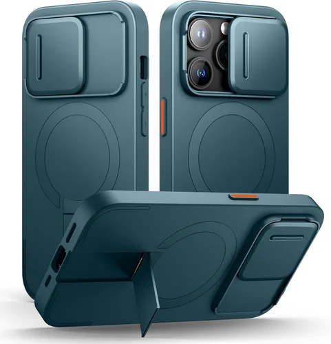 Vista 33 de SURITCH Funda para iPhone Air con cubierta de control de cámara, funda deslizante para cámara y soporte ajustable, compatible con MagSafe, a prueba