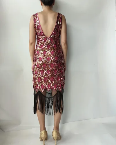 Vista 2 de Whitewed Flapper Girl Dance Bachelorette Party Recital Disfraces