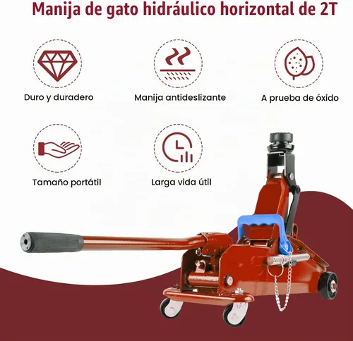 Vista 2 de Mango de gato hidráulico horizontal Windspeed, mango de gato de piso de 2 toneladas de repuesto para mango de palanca de gato de coche, uso