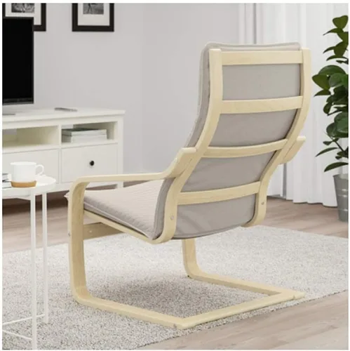 Vista 2 de IKEA Poang Sillón Abedul Chapa Knisa Beige Claro 792.407.90