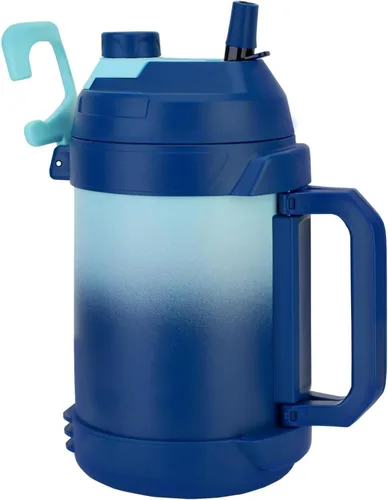 Vista 10 de Zukro Jarra de agua de 1 galón, botella de agua grande con aislamiento de triple pared de un galón con popote y boquilla, mantiene el frío 48 horas