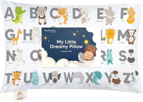 Vista 32 de Almohada para niños pequeños con funda - 13 x 18 pulgadas My Little Dreamy Almohada para niños pequeños de KeaBabies para viajar y dormir, funda