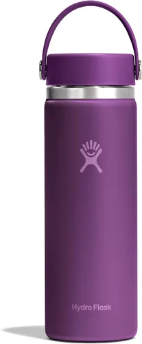 Vista 72 de Hydro Flask Botella de agua – Acero inoxidable aislado – Tapa flexible de boca ancha, antiderrames, a prueba de fugas y recargable en agave de 20