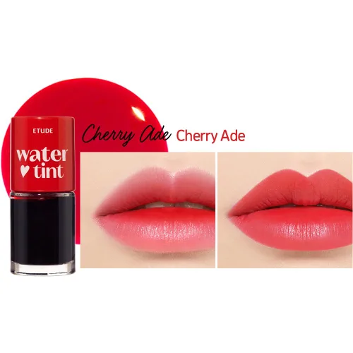 Vista 2 de ETUDE Dear Darling Water Tint, Cherry Ade, juego de 3 tintes labiales, 0.23 onzas x 3 3 Ade cereza