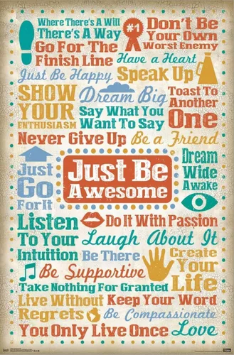 Vista 2 de Trends International Póster de pared de lienzo Just Be Awesome
