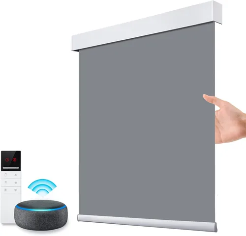 Vista 14 de ZSTARR Persianas opacas motorizadas con control remoto inteligente, persianas enrollables recargables inalámbricas para ventanas, oficina, hogar