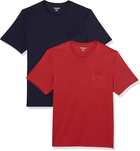 Vista 24 de Amazon Essentials Men's Short-Sleeve Crewneck Pocket T-Shirts, Pack of 2