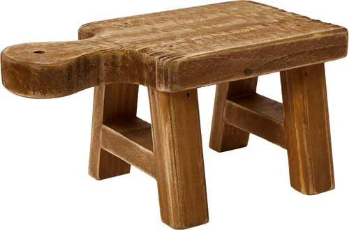 Vista 8 de Creative Co-Op Pedestal decorativo de madera, negro