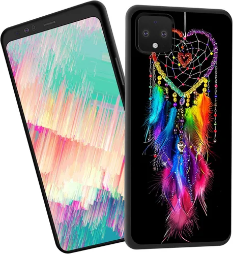 Vista 95 de Funda delgada para Google Pixel 4 XL, funda delgada de silicona de TPU suave a prueba de golpes para Google Pixel 4 XL, cruz negra